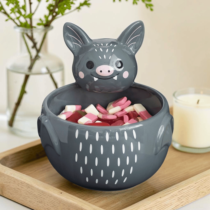 Fledermaus-Schale – Keramik Servierschale für Snacks 2,4 L – ZauberMerch