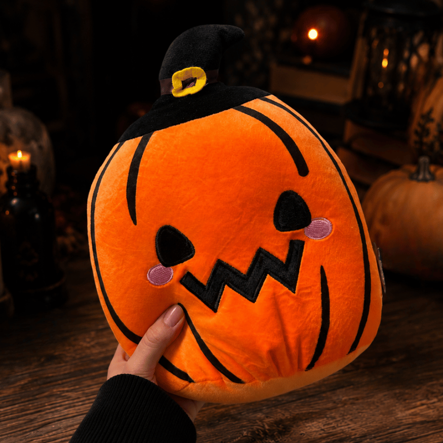 Kürbis-Plüschfigur – Kürbis-Kuscheltier Herbst Halloween – ZauberMerch