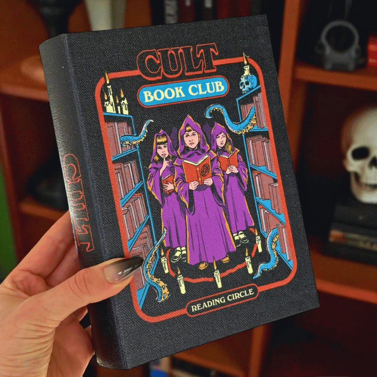 buch aufbewahrung Steven Rhodes „Cult Book Club“ Buch-Box – Retro Aufbewahrung im Stil – ZauberMerch