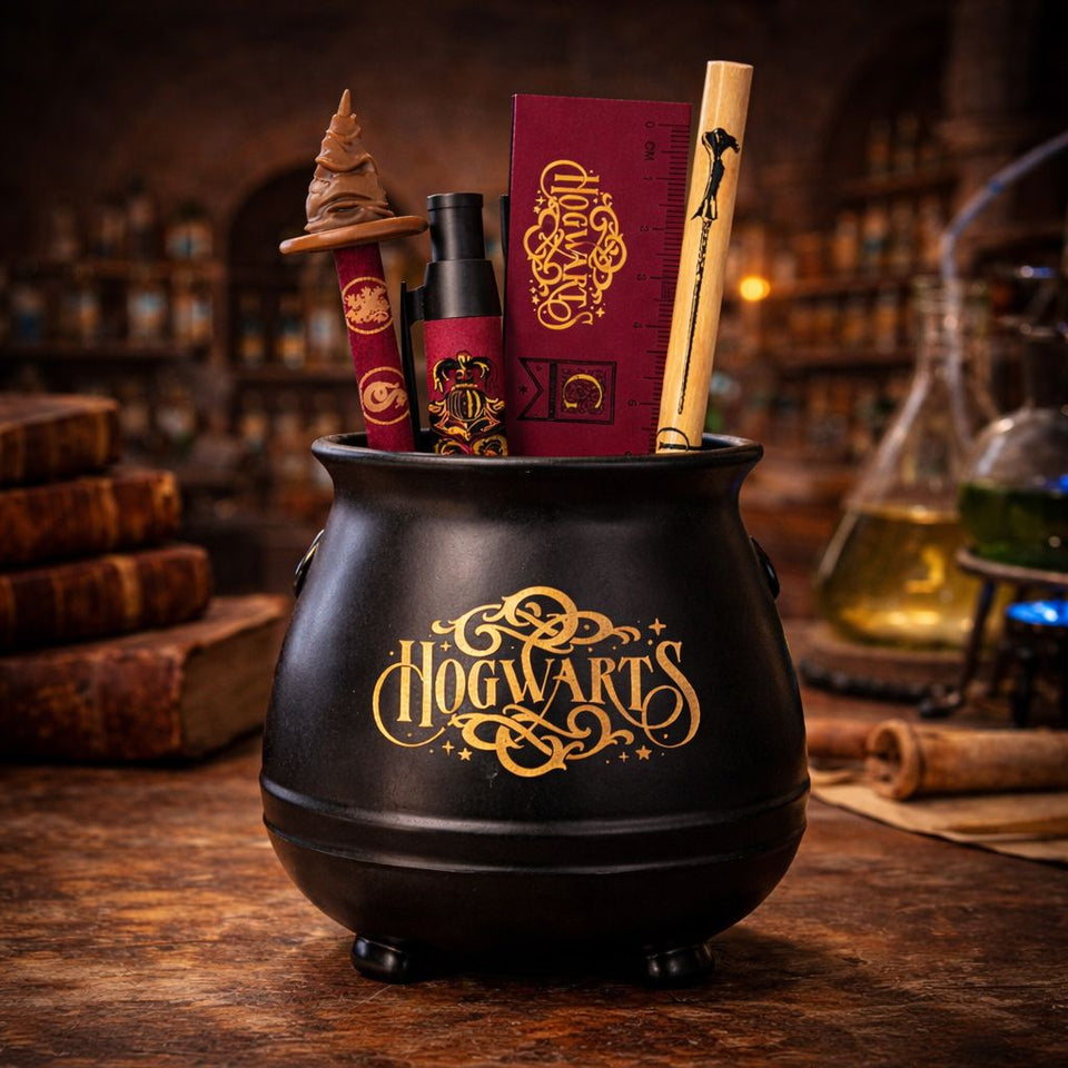 Harry Potter Stiftebecher Kessel – Schreibtisch-Set Mit Hogwarts Logo