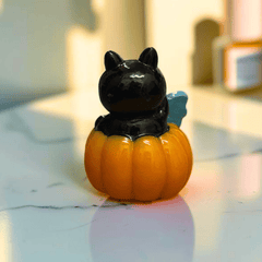 Spooky Lippenbalsam Kürbis mit schwarzer Katze