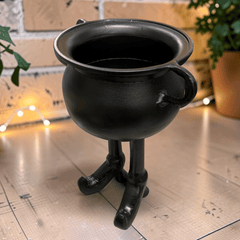Hexenkessel Deko-Schale mit Stiefelbeinen