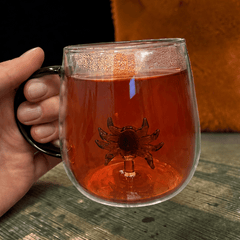 Trinkglas mit 3D Geist oder Spinne in 2 Varianten