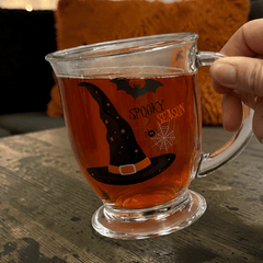 Spooky Season Hexenhut Tasse aus Glas