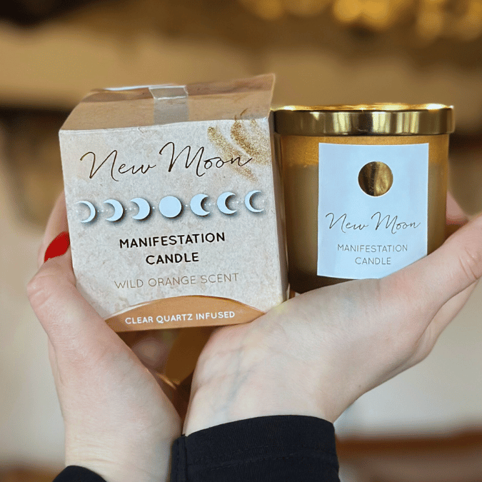 Manifestation - magisches Crystal Kerzen SET