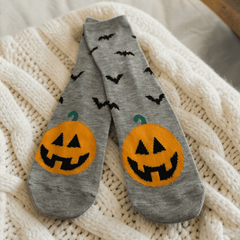 Halloween Socken Kürbis und Spinne im 2er-Set
