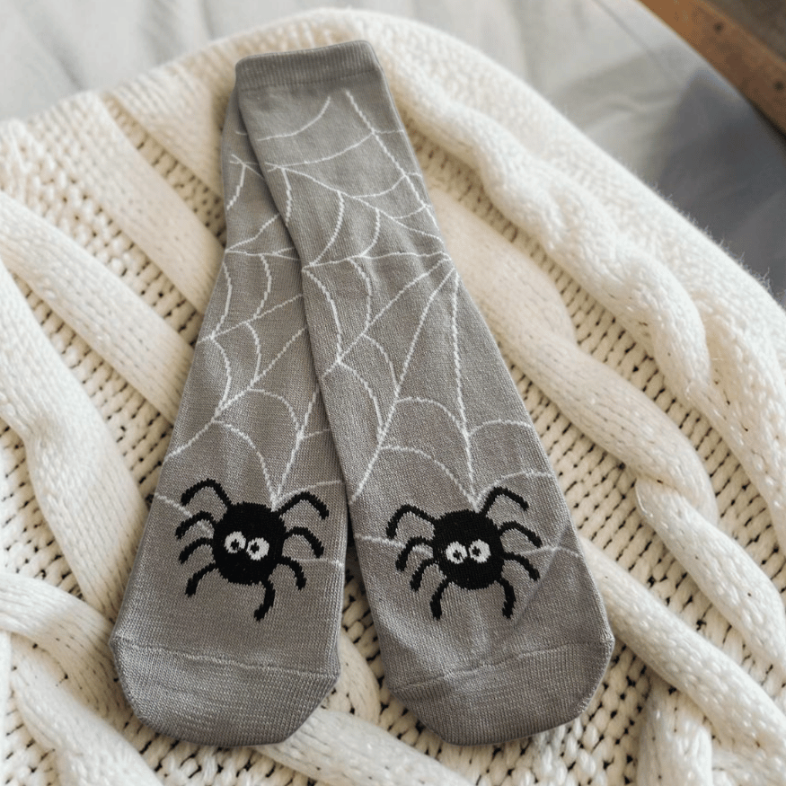 Halloween Socken Kürbis und Spinne im 2er-Set