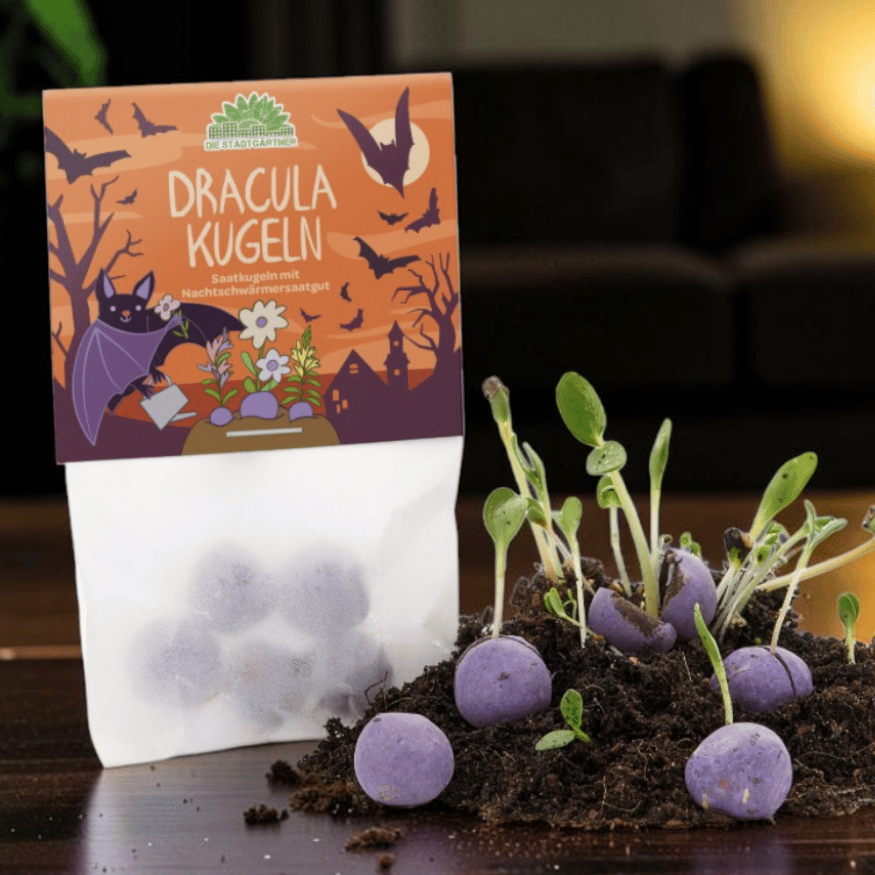Halloween Blumenmurmeln Set – 25 Saatkugeln in 5 Designs