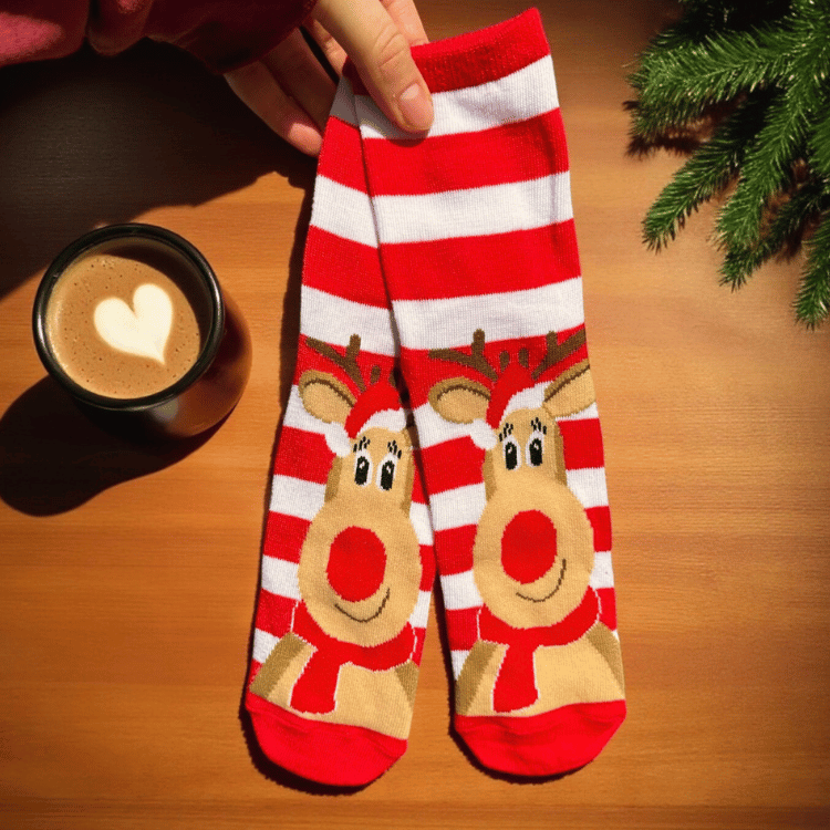 Wintersocken – 8 Motive für gemütliche Wintertage (Onesize)