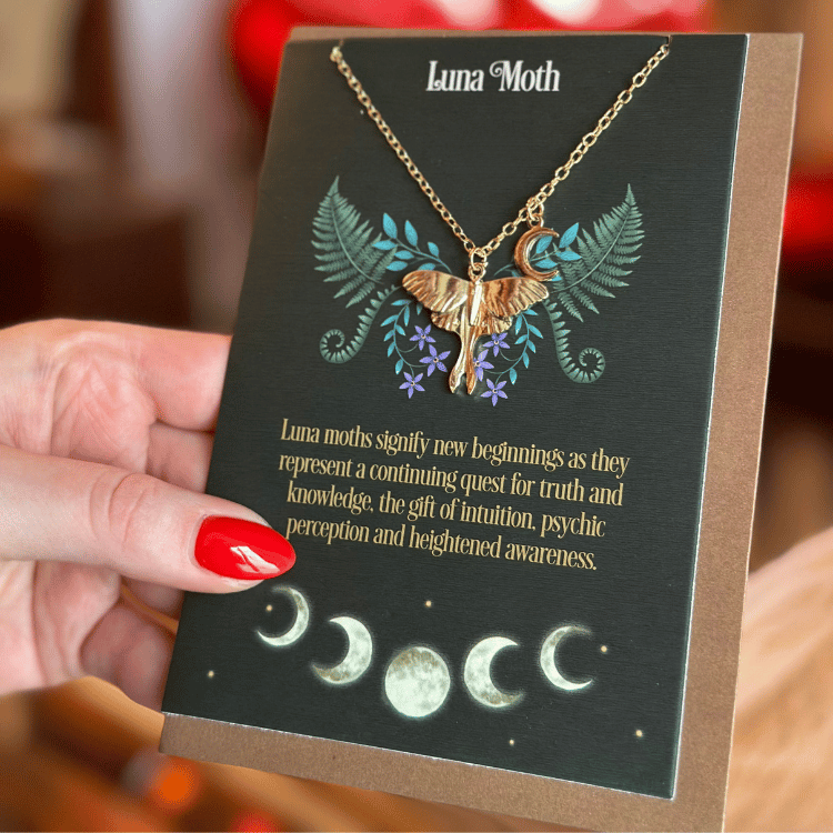 Mond Motte - Halskette mit Karte