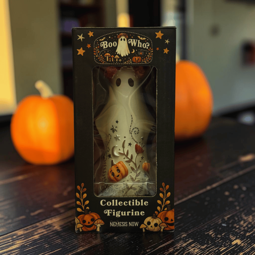 Florence Geisterfigur mit Blumenkranz – Halloween Deko 14 cm