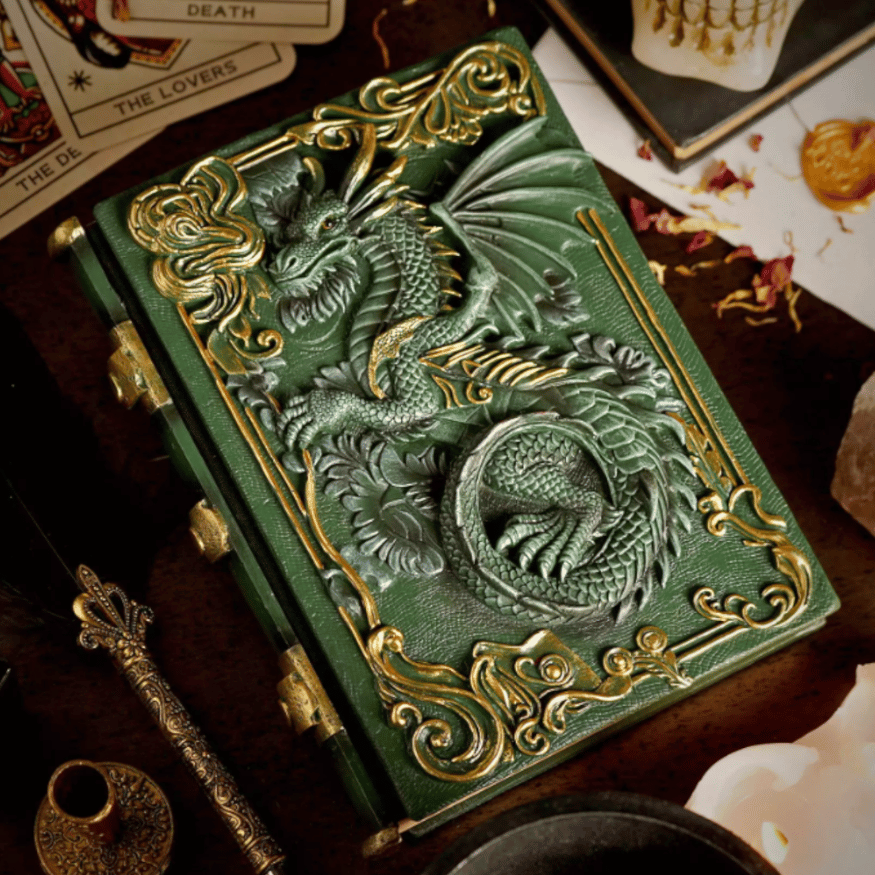 Notizbuch Mystic Legends mit 3D Drachen-Relief