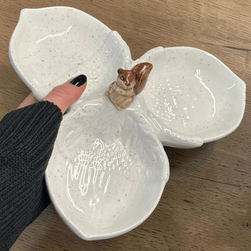 Waldzauber Snackschale mit Eichhörnchen – Keramik