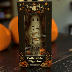 Mortimer Geisterfigur mit Katze  – Halloween Deko 13,5 cm