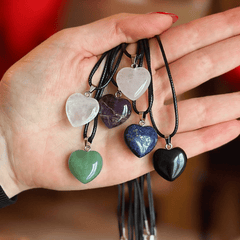 Kristall Herz-Halskette