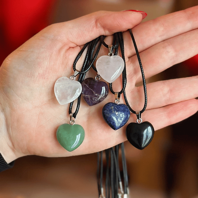 Kristall Herz-Halskette