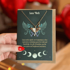 Mond Motte - Halskette mit Karte