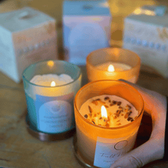 Manifestation - magisches Crystal Kerzen SET