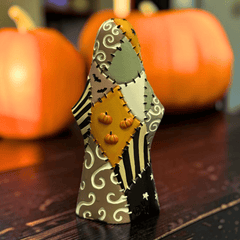 Patch Geisterfigur im Patchwork-Look – Halloween Deko 13,4 cm