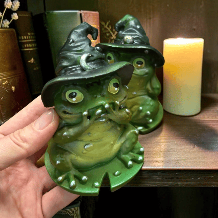 Zauberhafte Kröten Figuren 3er-Set – Nichts sehen, hören, sagen mit Zaubererhut