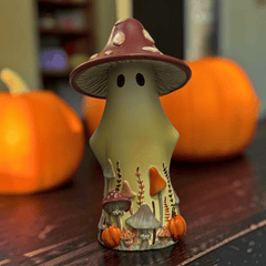 Maybel Geisterfigur mit Pilzhut – Halloween Deko 15,5 cm
