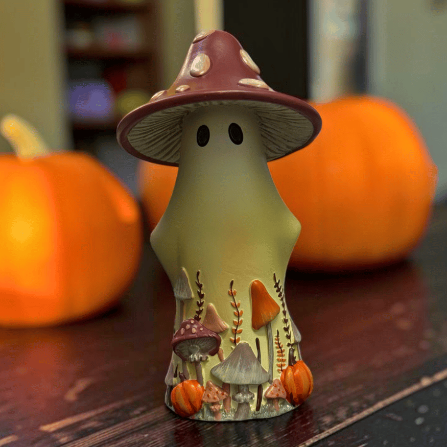 Maybel Geisterfigur mit Pilzhut – Halloween Deko 15,5 cm