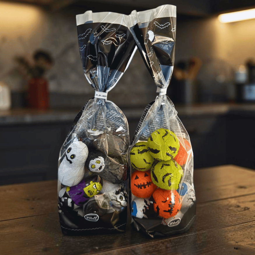 Halloween Schokolade im Beutel – Figuren & Kugeln