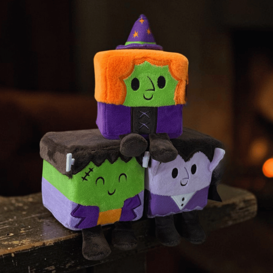 Kuschelige Squish Blox Halloween Würfel