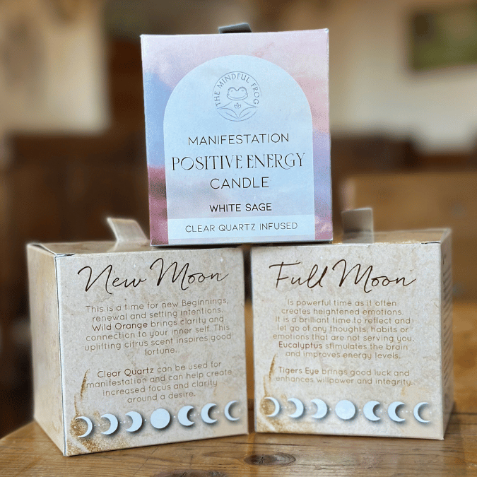 Manifestation - magisches Crystal Kerzen SET