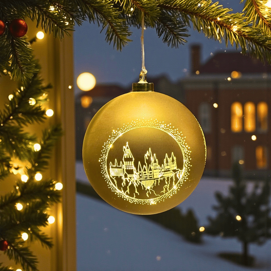 XXL Harry Potter LED-Weihnachtskugel Hogwarts (15 cm) Dekoration