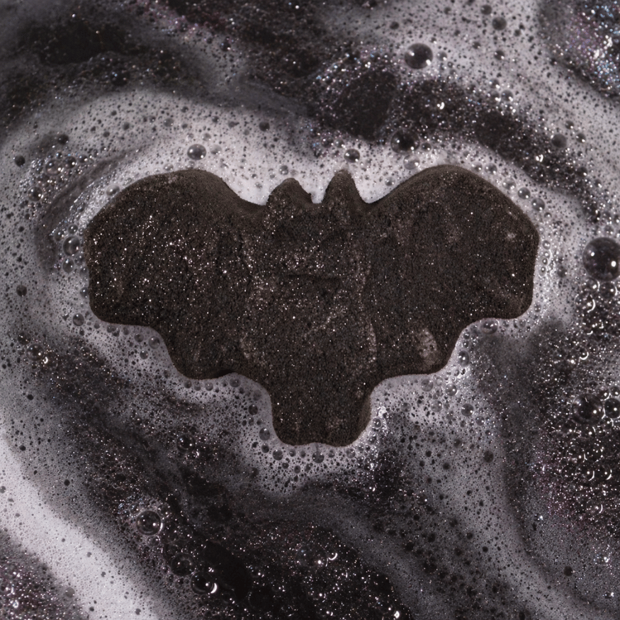 Halloween Badebombe Fledermaus – Spooky schwarze Badebombe