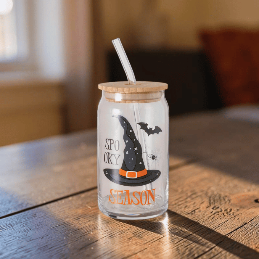 Spooky Season Tumbler mit Strohhalm in 2 Varianten