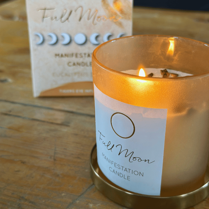 Manifestation - magisches Crystal Kerzen SET