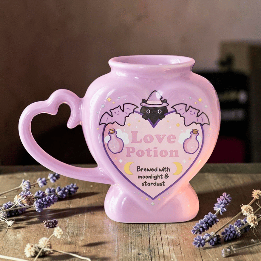 Love Potion Tasse in Herzform, süße Tasse 300 ml