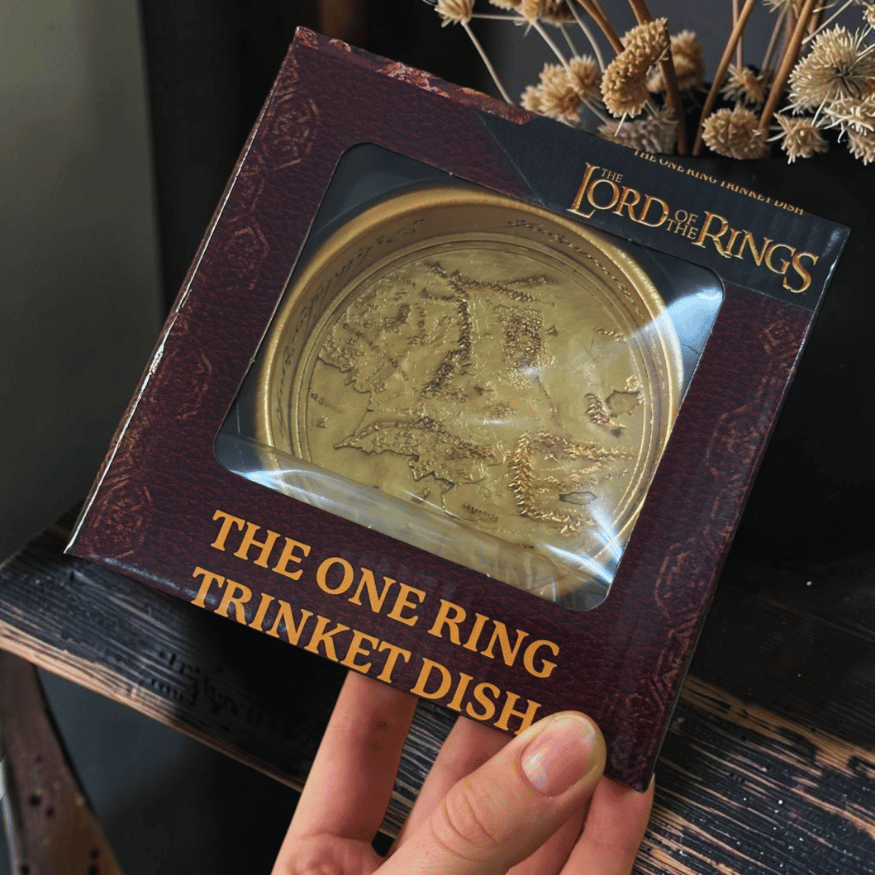 Der Herr der Ringe Schmuckschale – Der Eine Ring mit Mordor-Karte