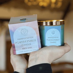 Manifestation - magisches Crystal Kerzen SET