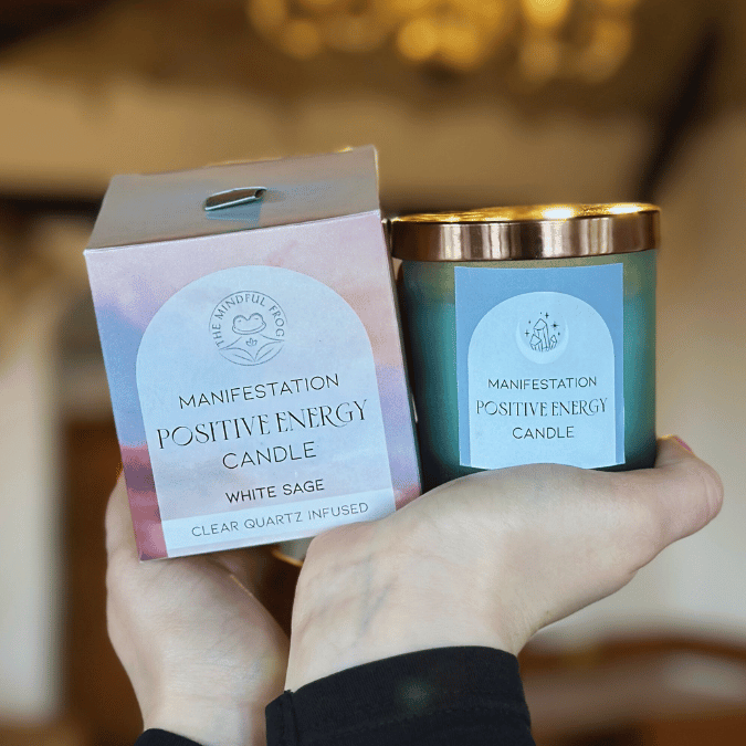 Manifestation - magisches Crystal Kerzen SET