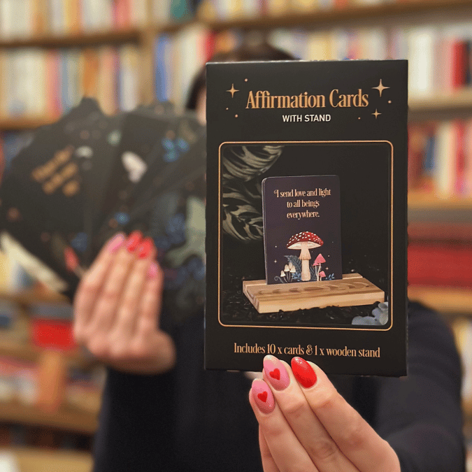 Affirmationskarten mit Holzständer