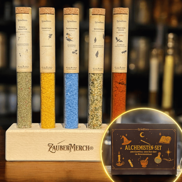 Alchemisten-Set - 5er Gewürz- und Dipset im Reagenzglas