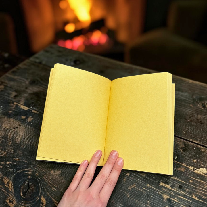 Raben-Notizbuch mit reliefiertem Harz-Einband