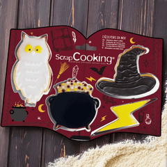 Ausstechformen Zauberset – Eule, Hexenhut, Kessel & Blitz (4-teilig)