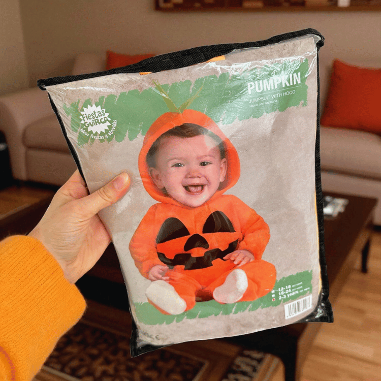 Baby Kürbis Kostüm – Halloween Einteiler mit Kapuze für Babys & Kleinkinder