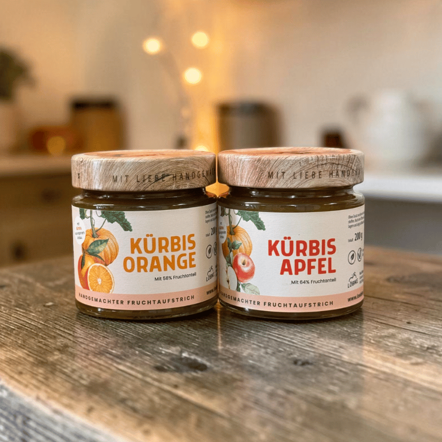 Handgemachter Kürbis-Orange Fruchtaufstrich mit Ingwer vom Hof