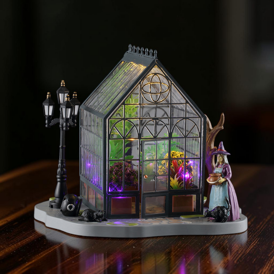 Agatha’s Greenhouse – Beleuchtetes Hexen Gewächshaus Spooky Regal Deko