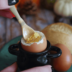 Kessel Eierbecher mit Besenlöffel - Set