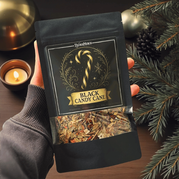 Black Candy Cane – Früchtetee mit süßer Minze & winterlicher Magie | Limitierter Winter Tee