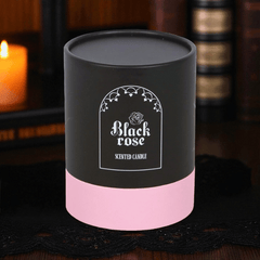 Black Rose Duftkerze – Schwarze Kerze mit 3D-Rosen