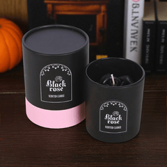Black Rose Duftkerze – Schwarze Kerze mit 3D-Rosen