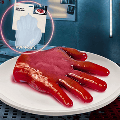 Blutige Dessertformen für Wackelpudding – Herz & Hand