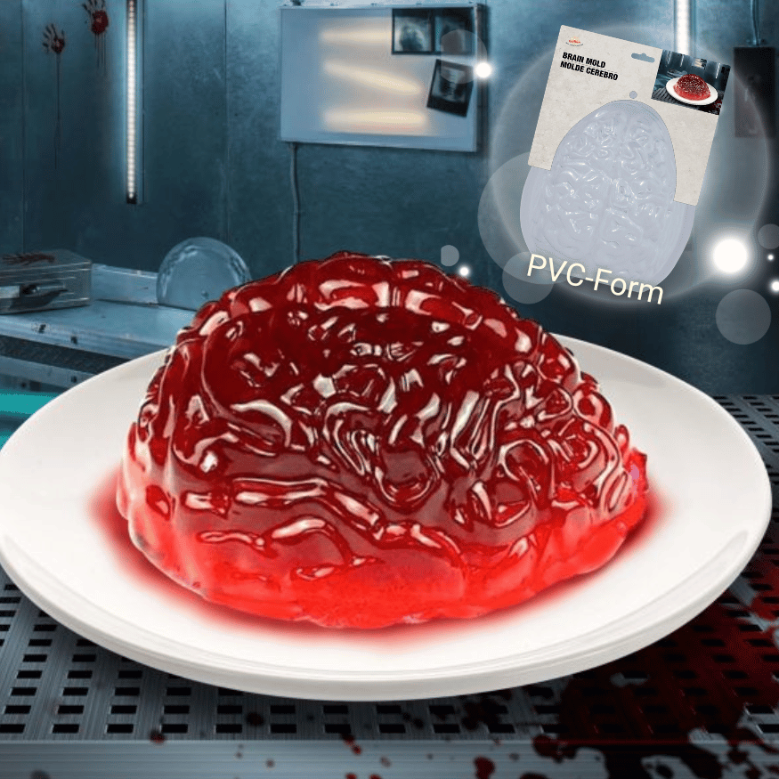 Blutige Dessertformen für Wackelpudding – Herz & Hand - Gehirn